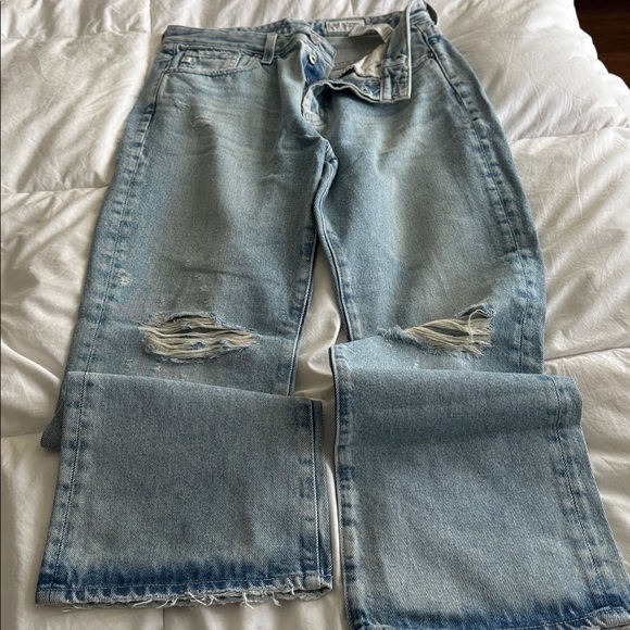 AG Jeans - Distressed Light Blue Jeans - Picture 3 of 4